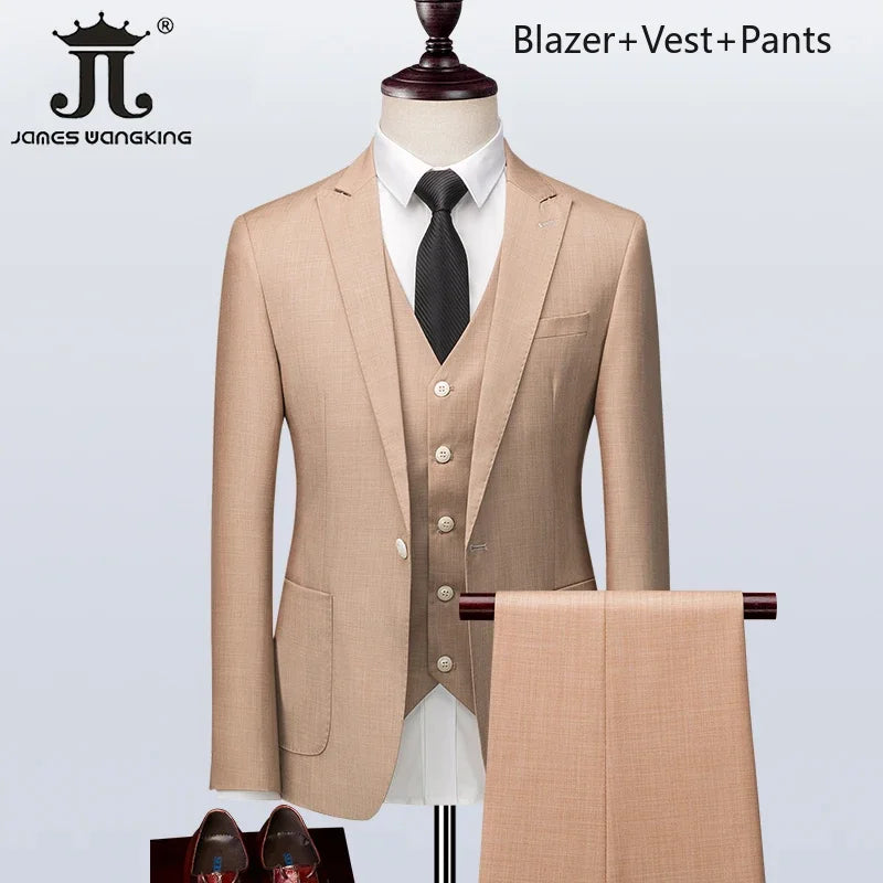 S-5XL ( Blazer + Vest + Pants )