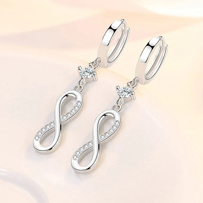 Trendy Female Wedding Jewelry 925 Sterling Silver Needle