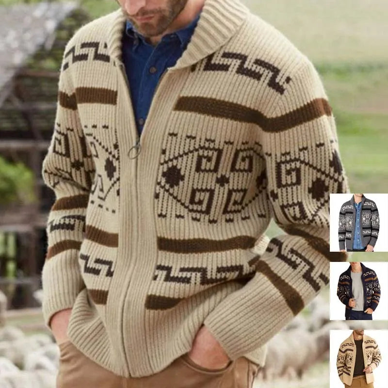 Winter Men Knitted Sweater Harajuku Cardigan Casual Sweatshirts
