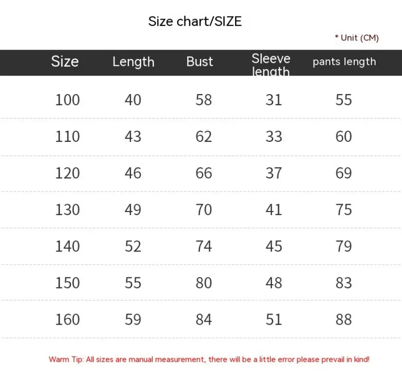 Cotton Child Loungewear Set Long Sleeves Long Pants