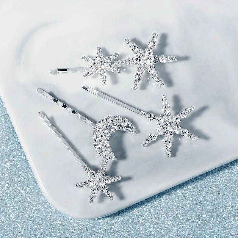 Star Moon Hairpins Clips Wedding Hair Accessories For