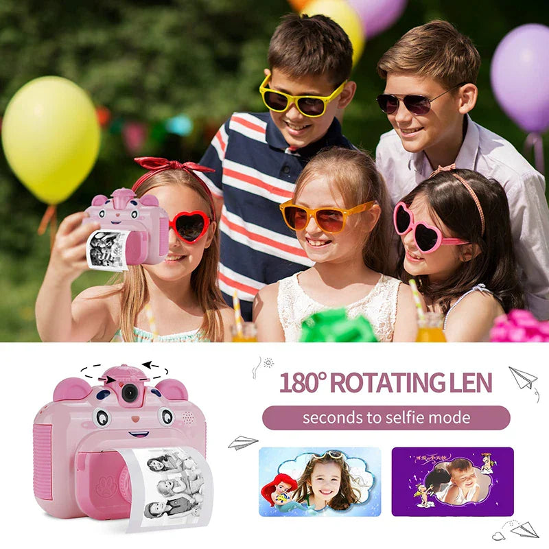 Children's Instant Print Camera With Thermal Printer Kids