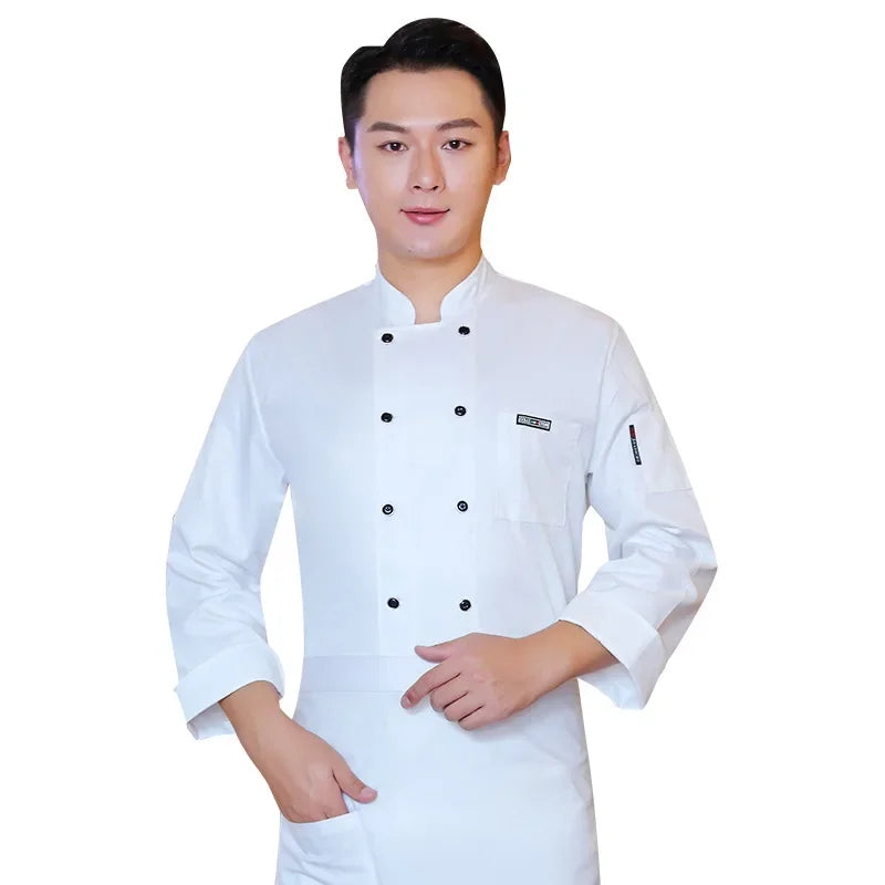Breathable Mesh Chef Uniform Longsleeved for Men and