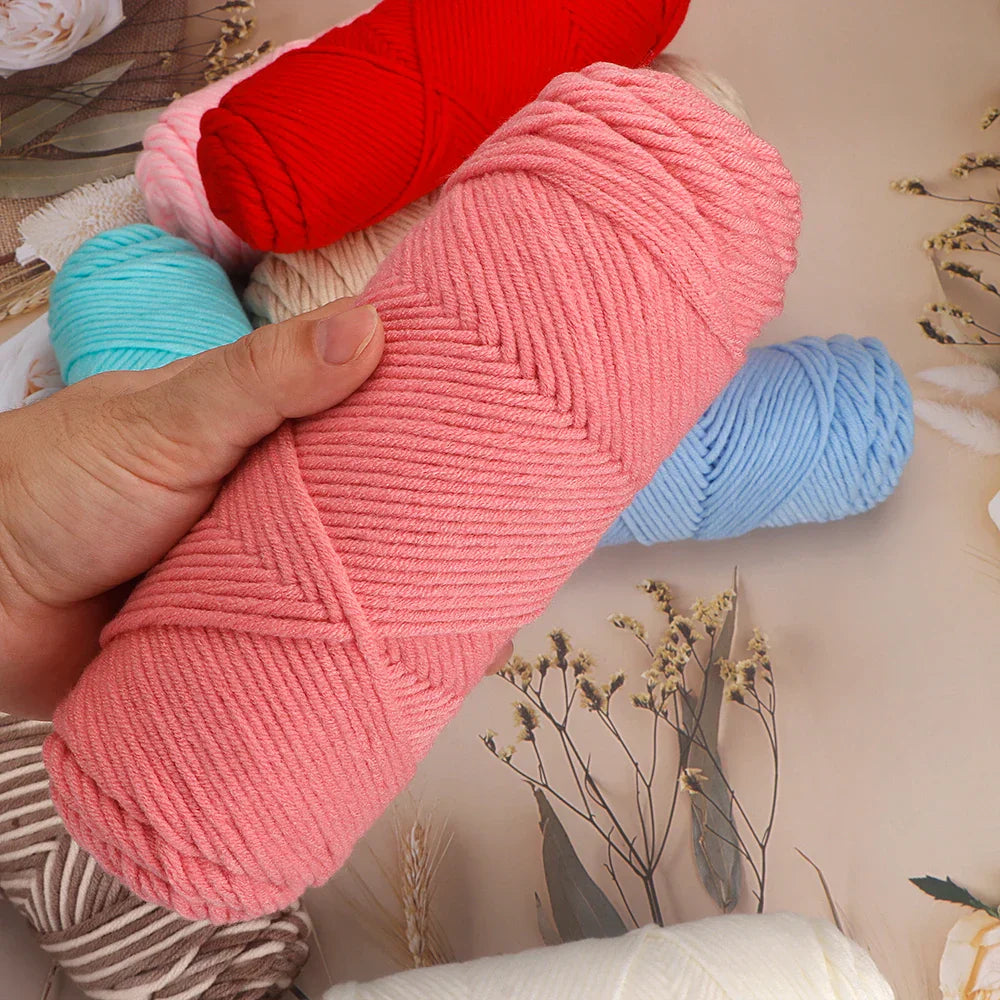 5 Pcs Cotton Select Yarn 17.63oz/500g, Light Worsted
