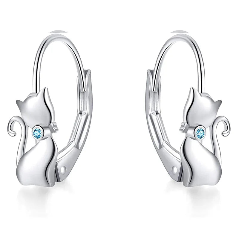 Trumium Authentic 925 Sterling Silver Long Tail Cat