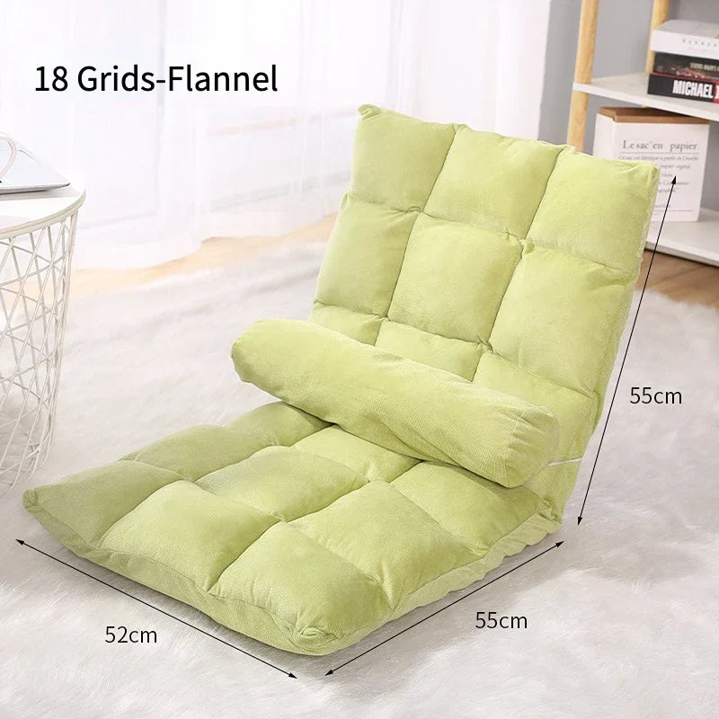 Portable Floor Chair Legless Tatami Chair with Back