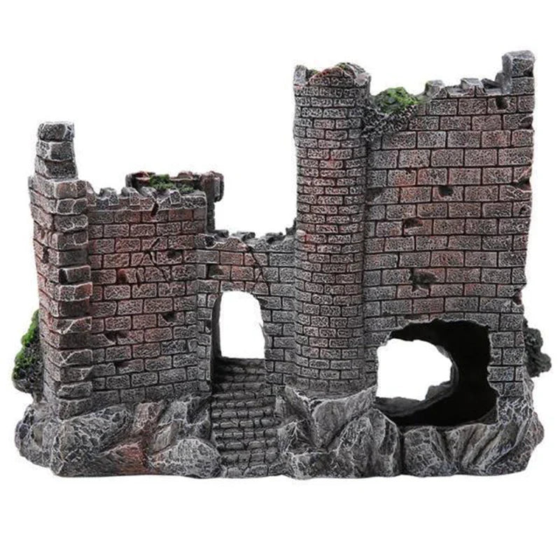 Creative Castle Shape Fish Tank Ornaments Decoration Landscaping