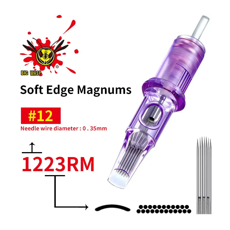 BIGWASP Purple Cartridge Tattoo Needles RM Professional Disposable