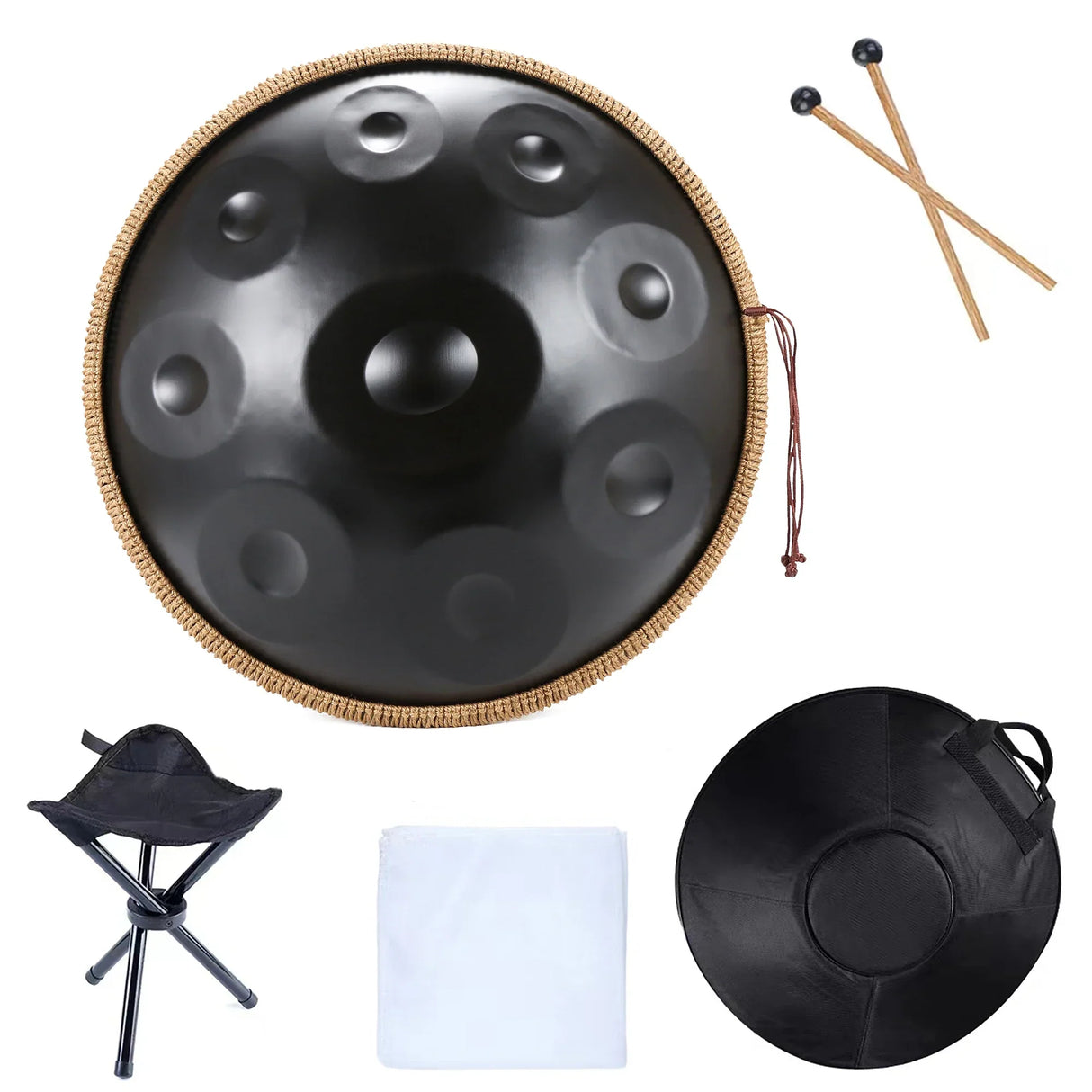 Handpan 9 Notes D Minor 440HZ, 22 Inch