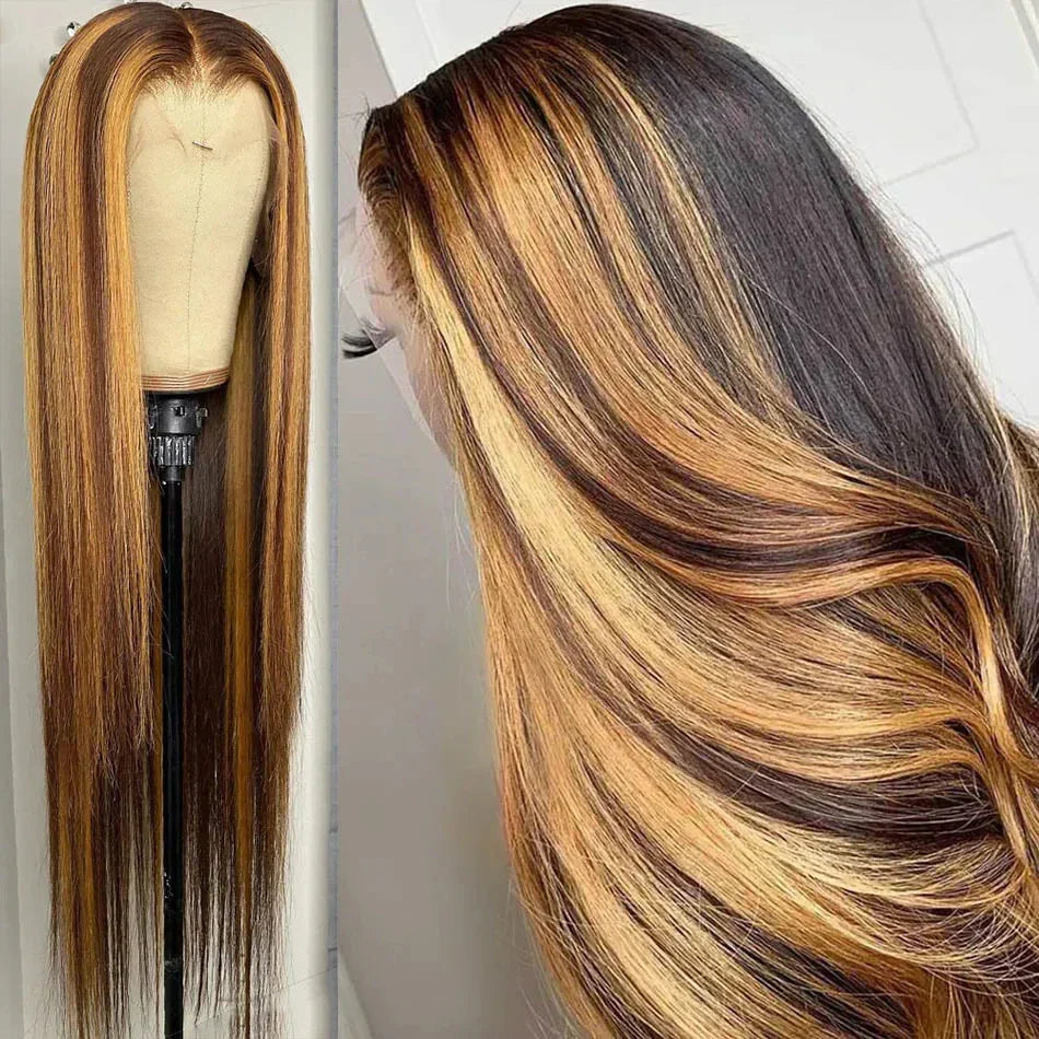 Tewjig Highlight Ombre Hair 30x40 inch 13x6 Lace