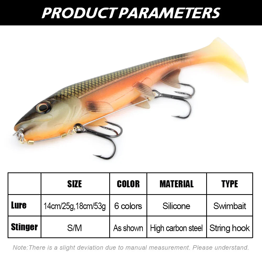 Spinpoler Big Fish Soft Fishing Lure With Stinger