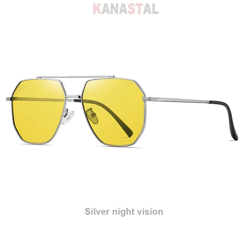Men's Polarized Sunglasses UV400 TR Metal Colorful Square