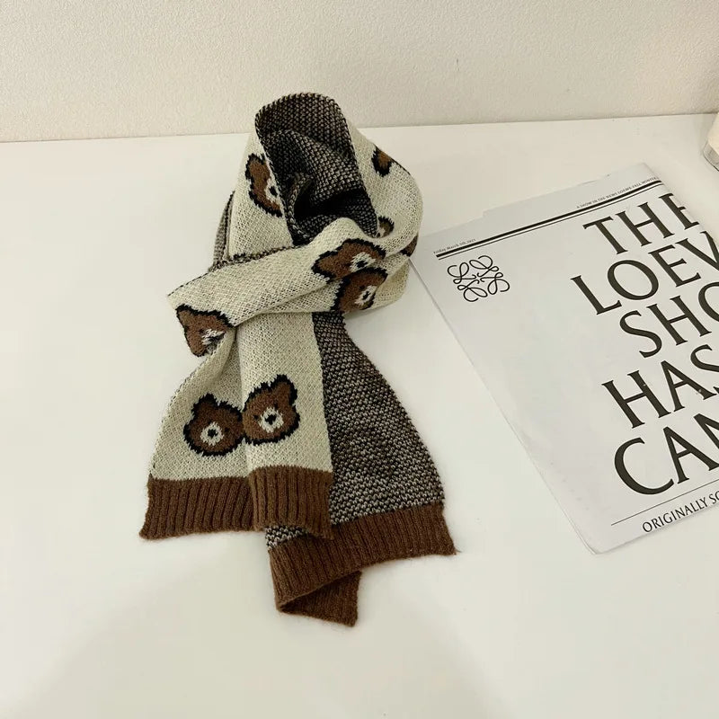 Winter Knitted Scarf For Children Warm Long Scarves