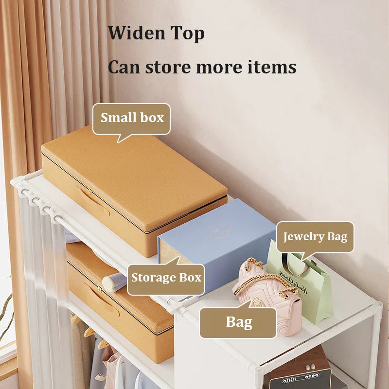 Simple Reinforced Wardrobe With Dust Proof Nonwovens Home