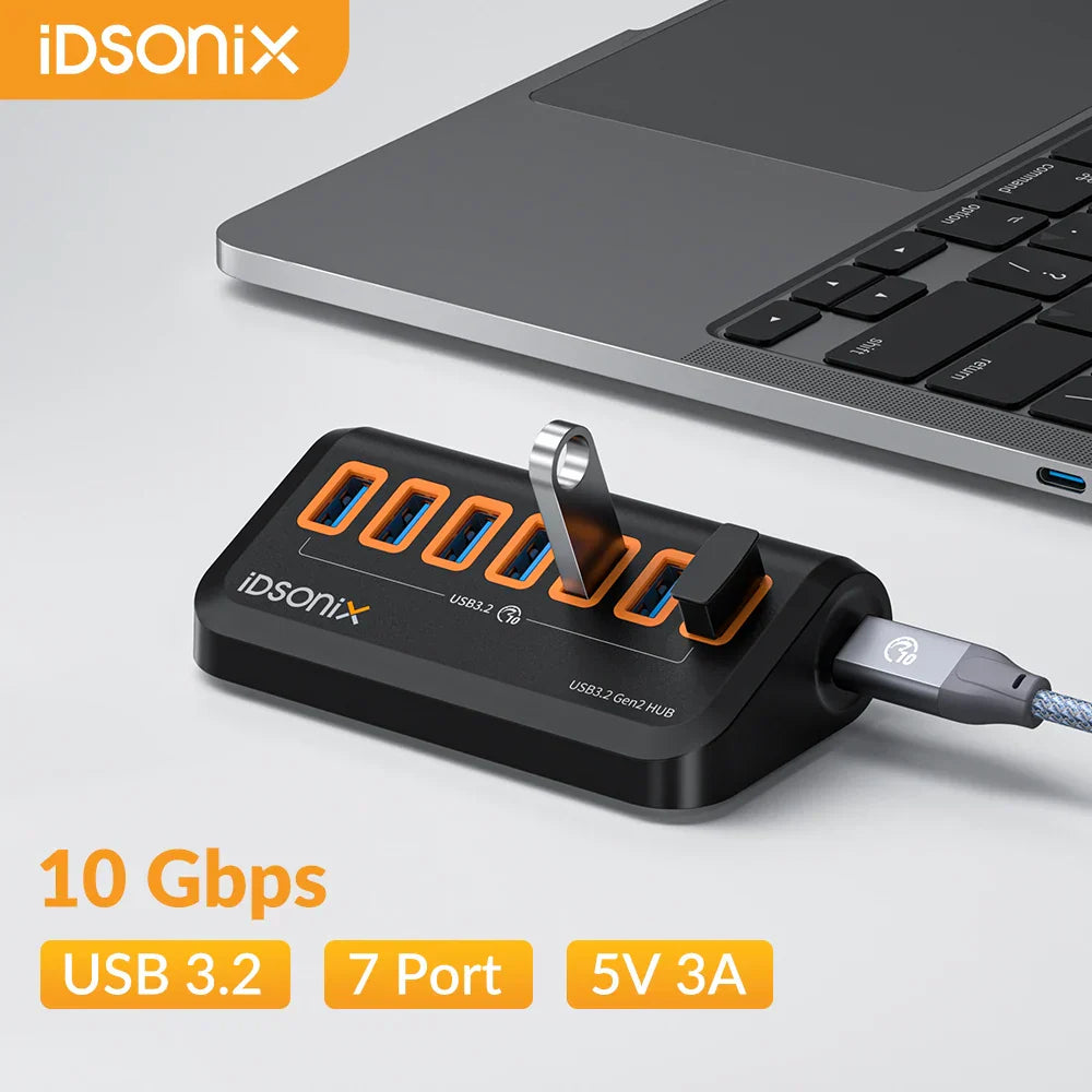 iDsonix USB Splitter USB 3.2 Hub 10Gbps Type