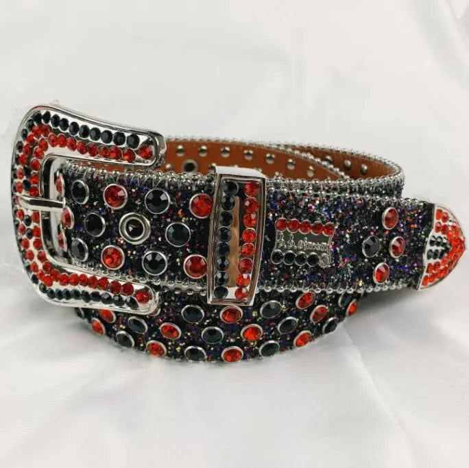 2024 Luxury Strap Men Women Rhinestones Belt Western