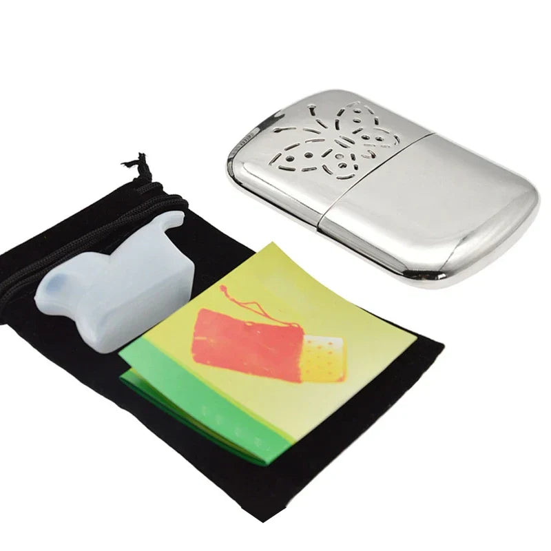 2pcs Zinc Alloy Pocket Hand Warmer Outdoor Small