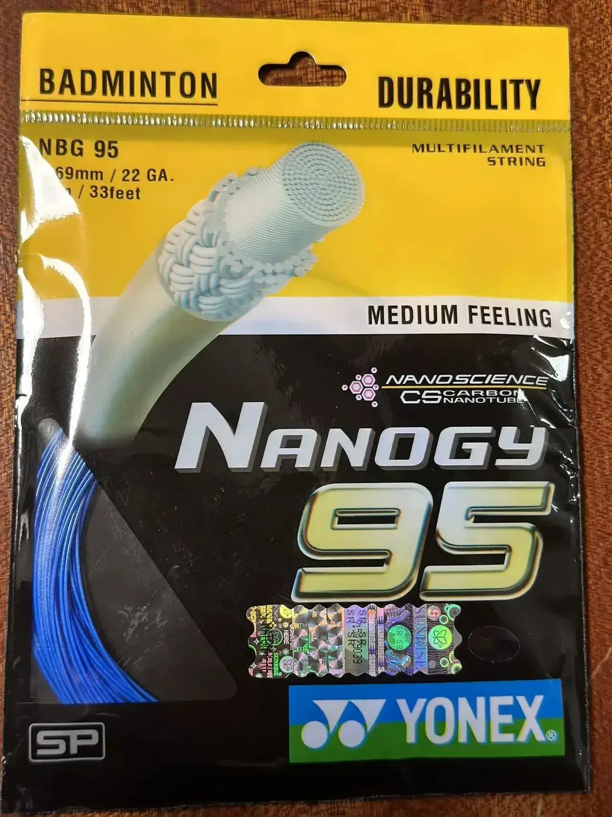 YONEX Badminton String Yonex BG95(0.69mm)NBG95 badminton Racket String BG95 Nanogy for Medium Feeling