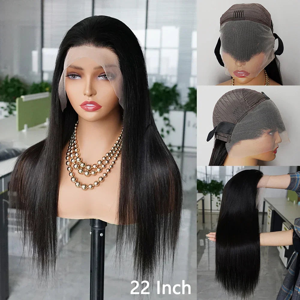 180% 13x4 Bone Straight Lace Front Wig Indian