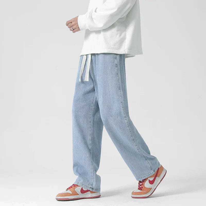 Spring New Streetwear Baggy Jeans Men Korean Fashion