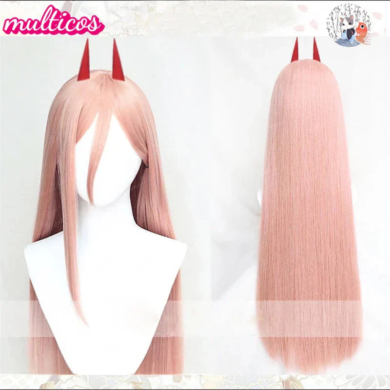 High Quality Chainsaw Man Power Cosplay Wig 80cm