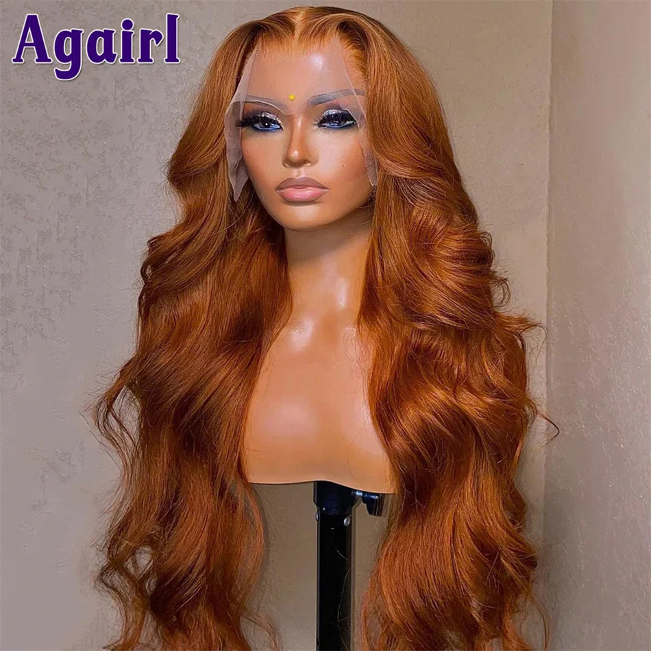 28 30 Inch Copper Brown 13X6 Lace Front