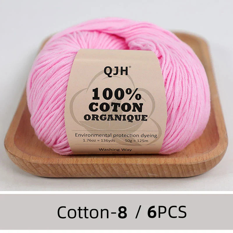 QJH 100% Cotton Yarn, Cotton Baby Sport Weight
