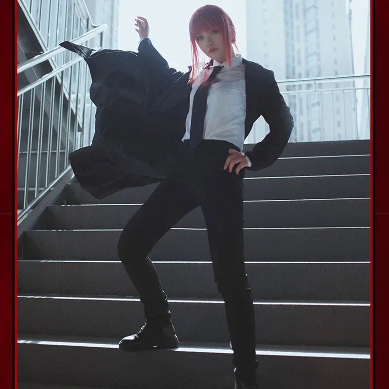 Anime Chainsaw Man Woman Makima Cosplay Costume Outfit