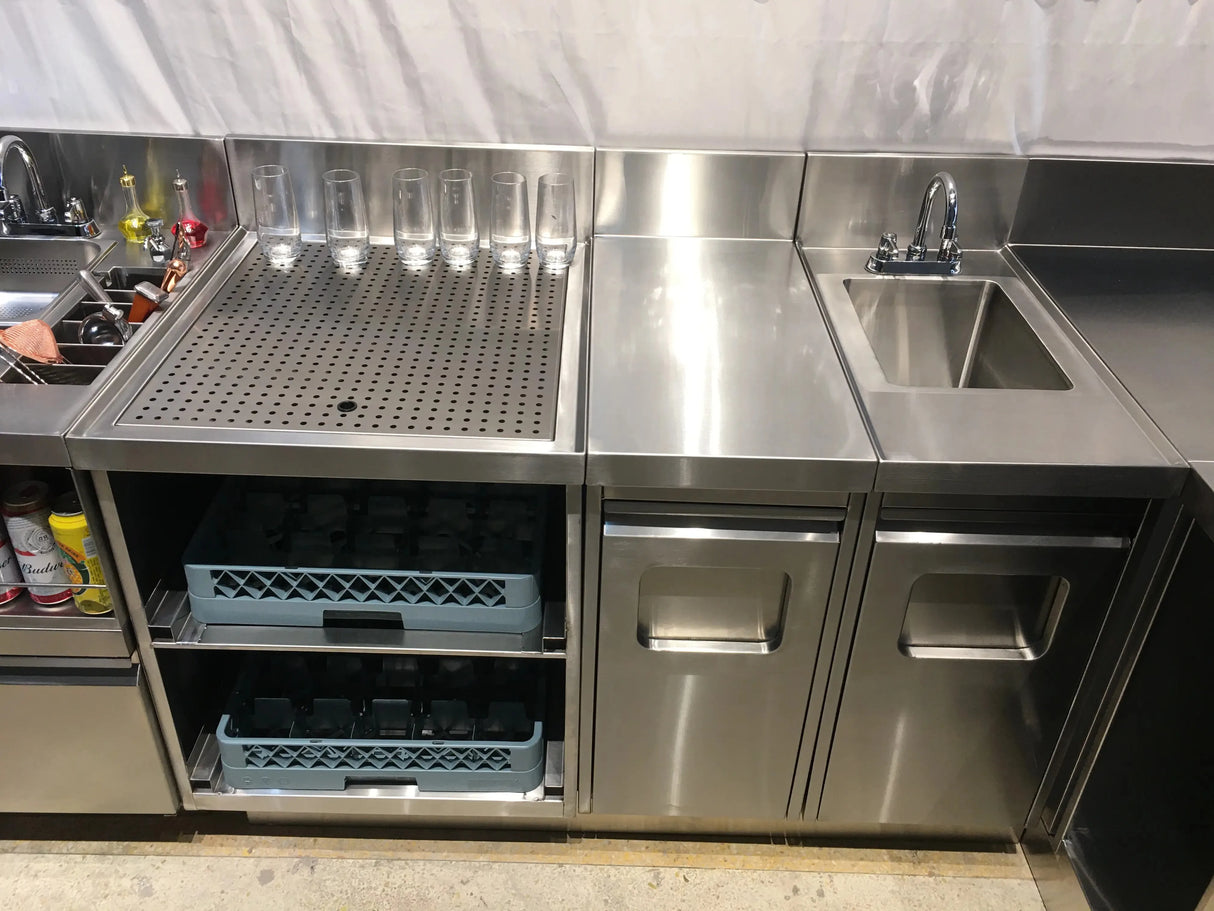 Entertainment Bar Equipment Stainless Steel Ice Chest Cocktail