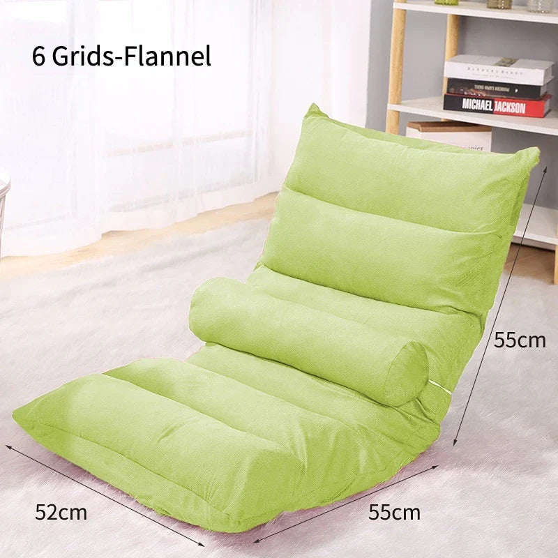 Portable Floor Chair Legless Tatami Chair with Back