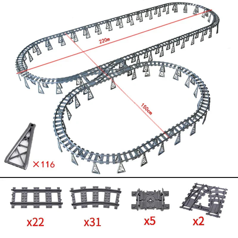 NEW City Trains Flexible Tracks Soft Straight Curved