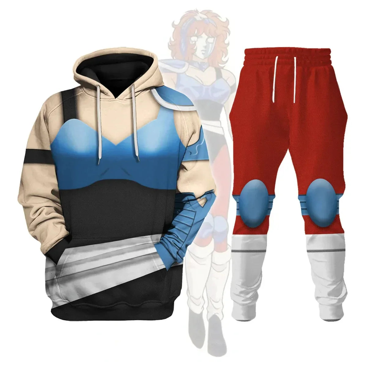 Popular Cosplay Anime Saint Seiya printed hoodie pants