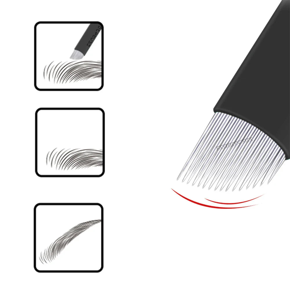 500pcs 0.18mm Microblading Needles Agulhas Lamina Tattoo Blades