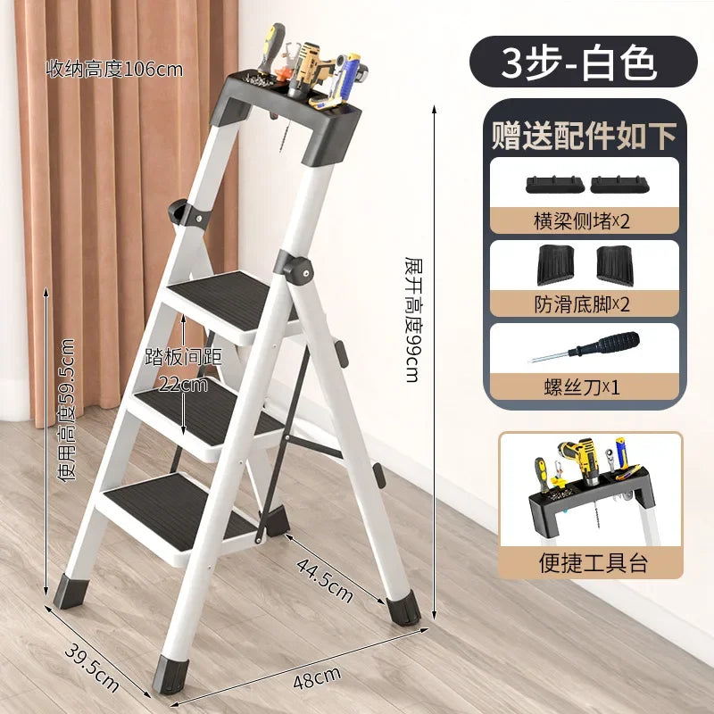 Folding Ladder Carbon Steel Protable Ladder Chair Strong