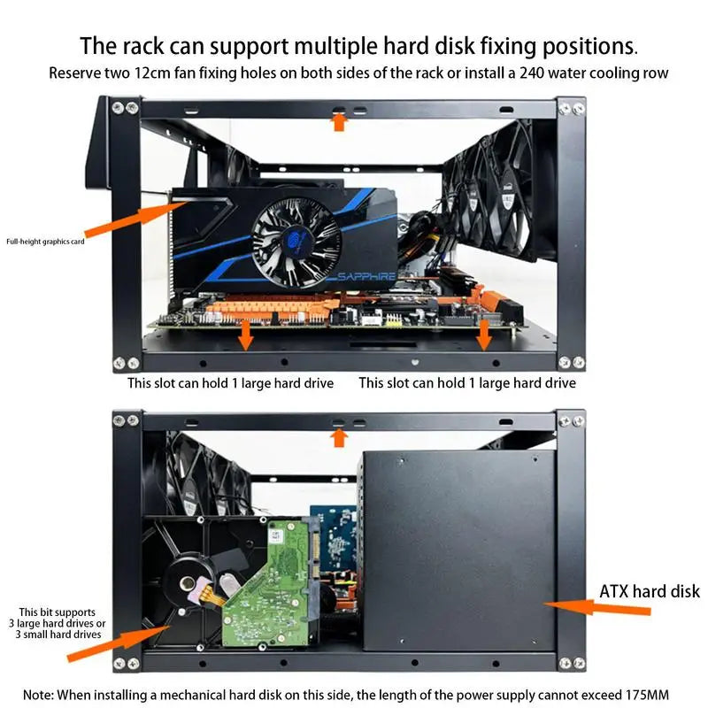 PC Case Compact Computer Housing CaseCase Mini Tower
