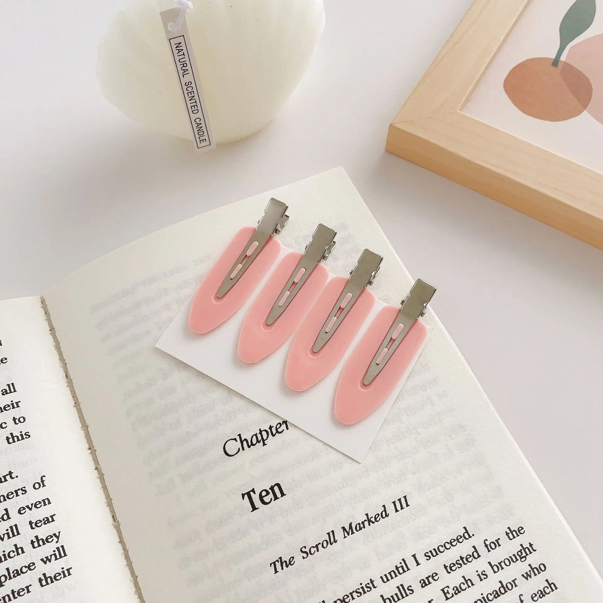 4pcs Set Teardrop Hair Clips for Girls and Babies