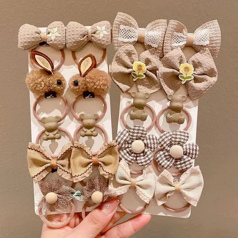 10Pcs Baby Hair Bands for Girls Cute Cartoon