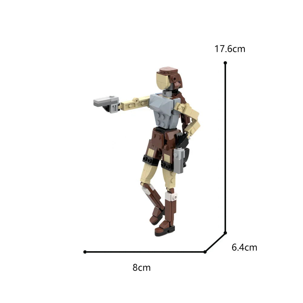 MOC Tombed Raidered-Lara Croft Brickheadzs Game Character Building