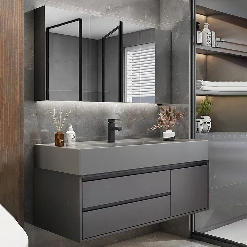 Toilet Vanity Wall Bathroom Cabinets Drawer Wall Washbasin