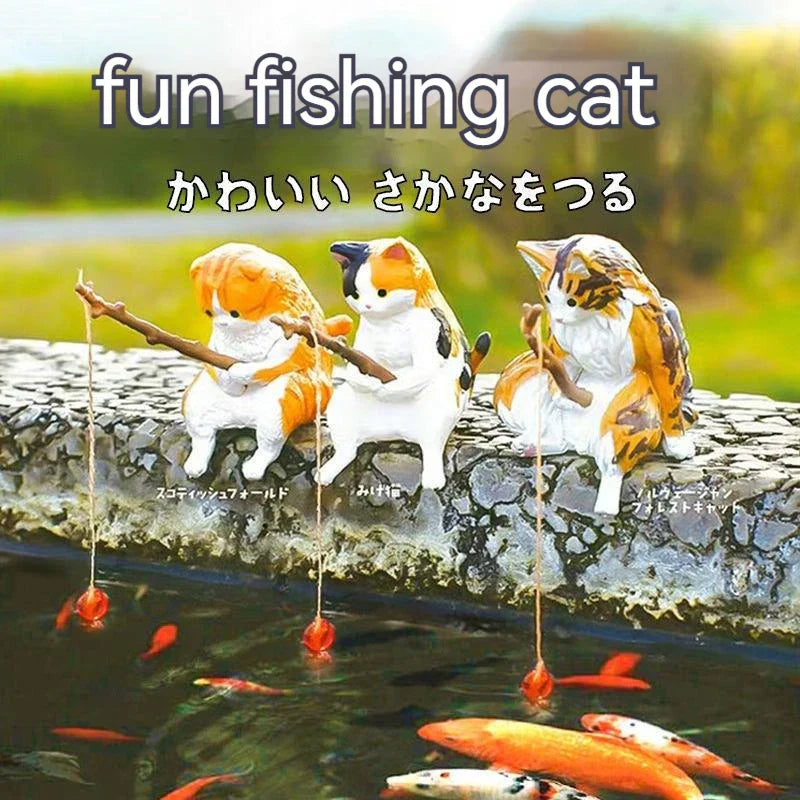 Creative Aquarium Decoration 10 Style Small Fishing Cat