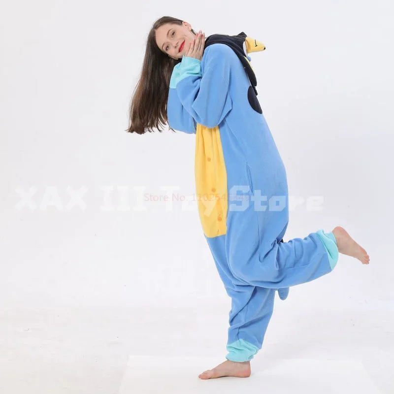 Cosplay Bluey Bingo Cartoon Adult Jumpsuit Padded Halloween