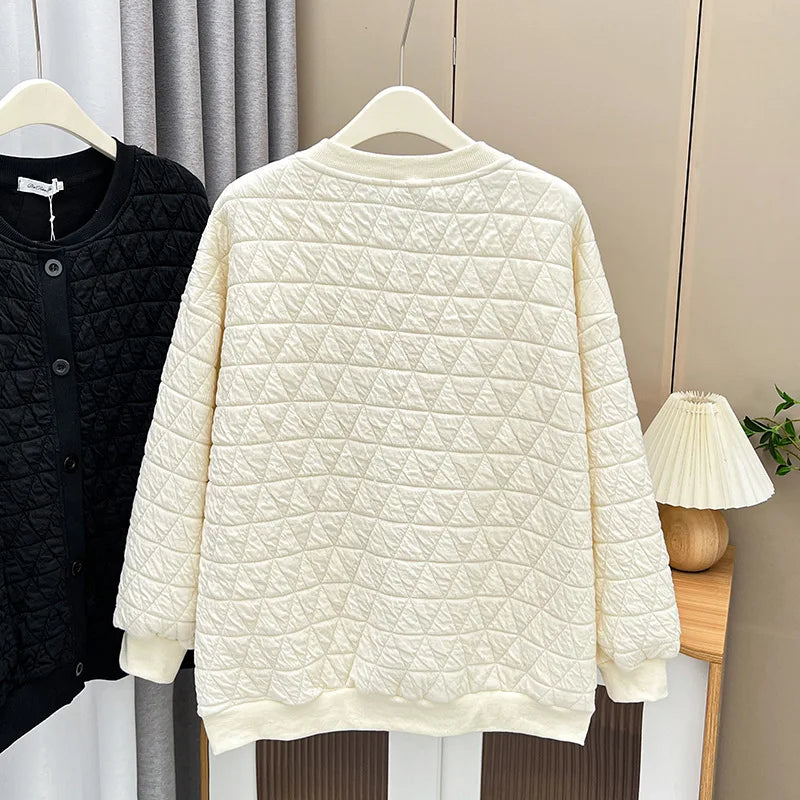 Womens Plus Size Sweatshirt Jacket Autumn Casual Clothing