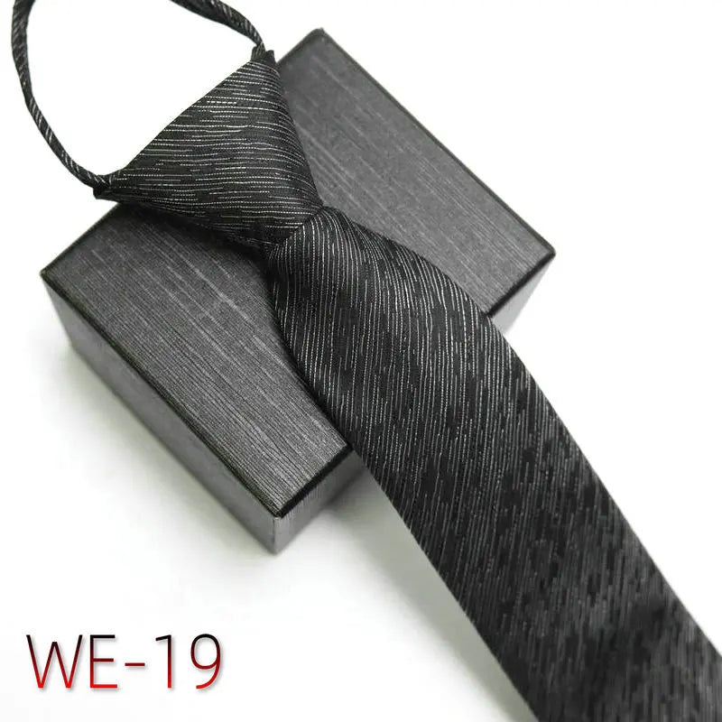 New Suit Business Zipper Tie for Man 48*7cm