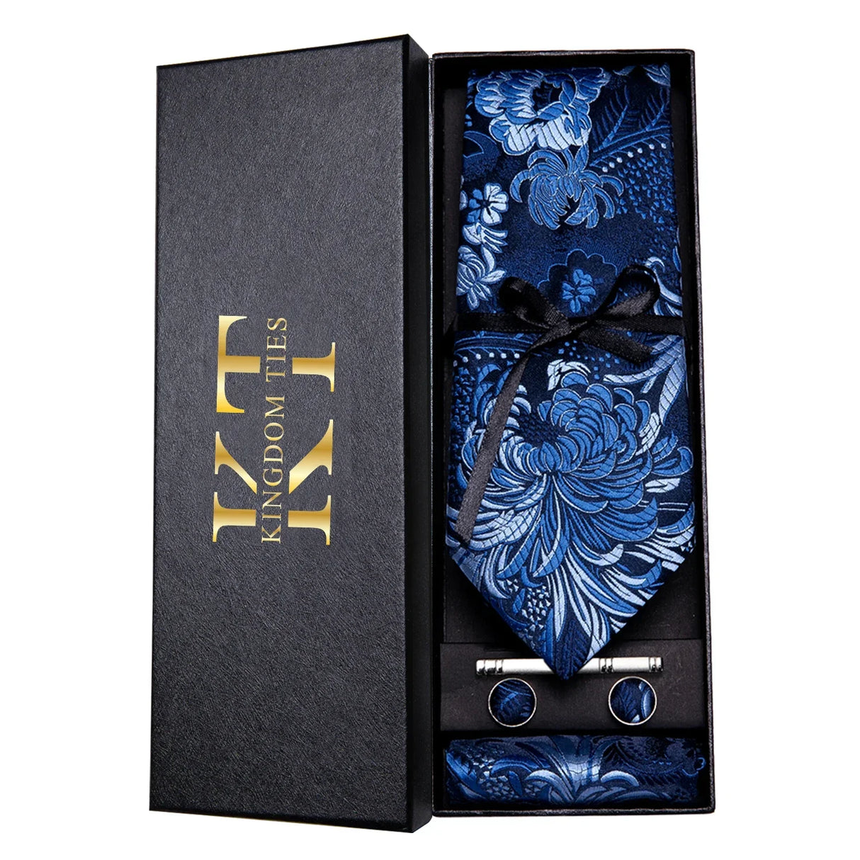 HiTie Navy Plaid For Men Silk Woven Ties