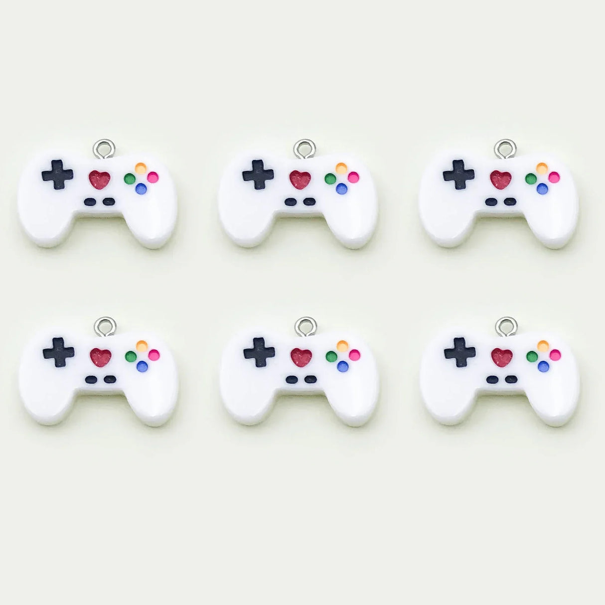 Randomly 610Pcs Colorful Resin Game Controller Charms Pendants