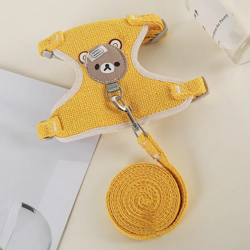 Cute Rabbit Harness Leash Set Bunny Soft Padded