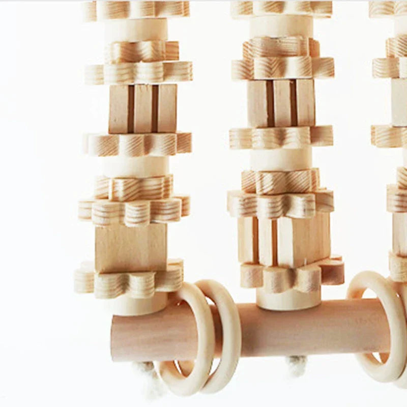 Bird Parrot Toy Natural Wooden Chewing Bite Toy