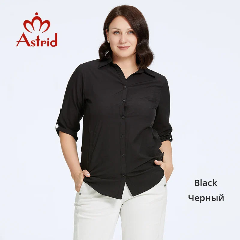 Astrid Autumn Womens Shirt Blouses 2023 Elegant Office