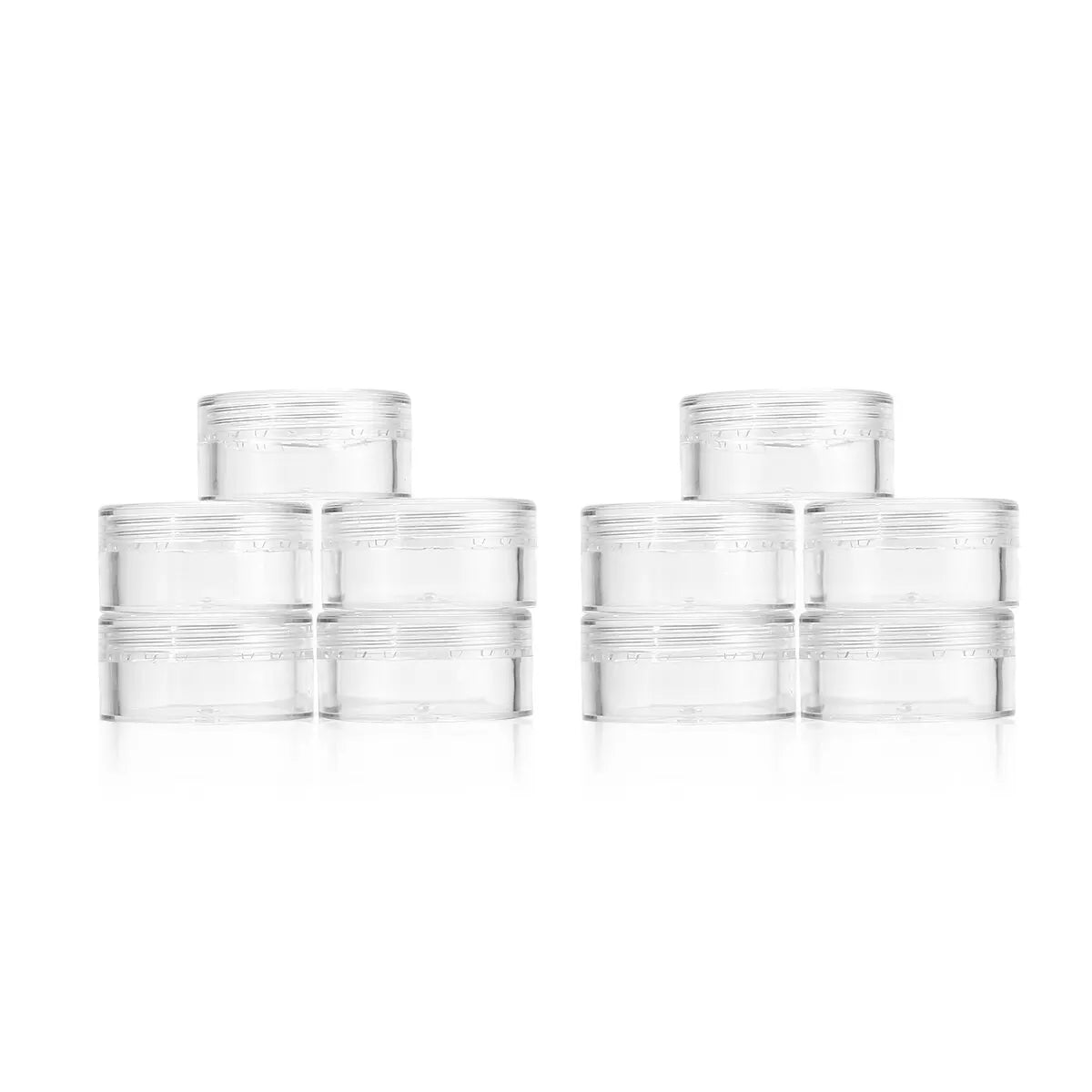 10Pcs 10g Round Clear Jars with Screw Cap