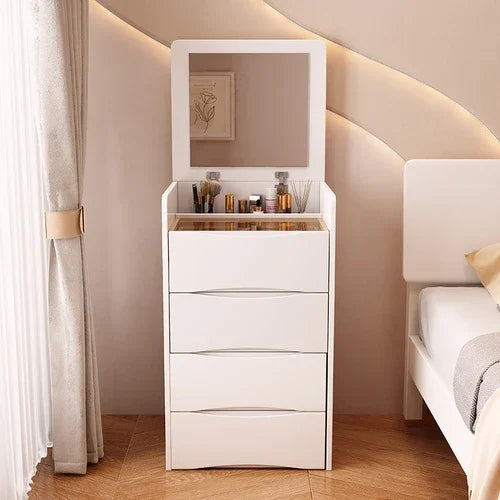 Flip Top Vanity Table Lighting Dividers Design Drawers